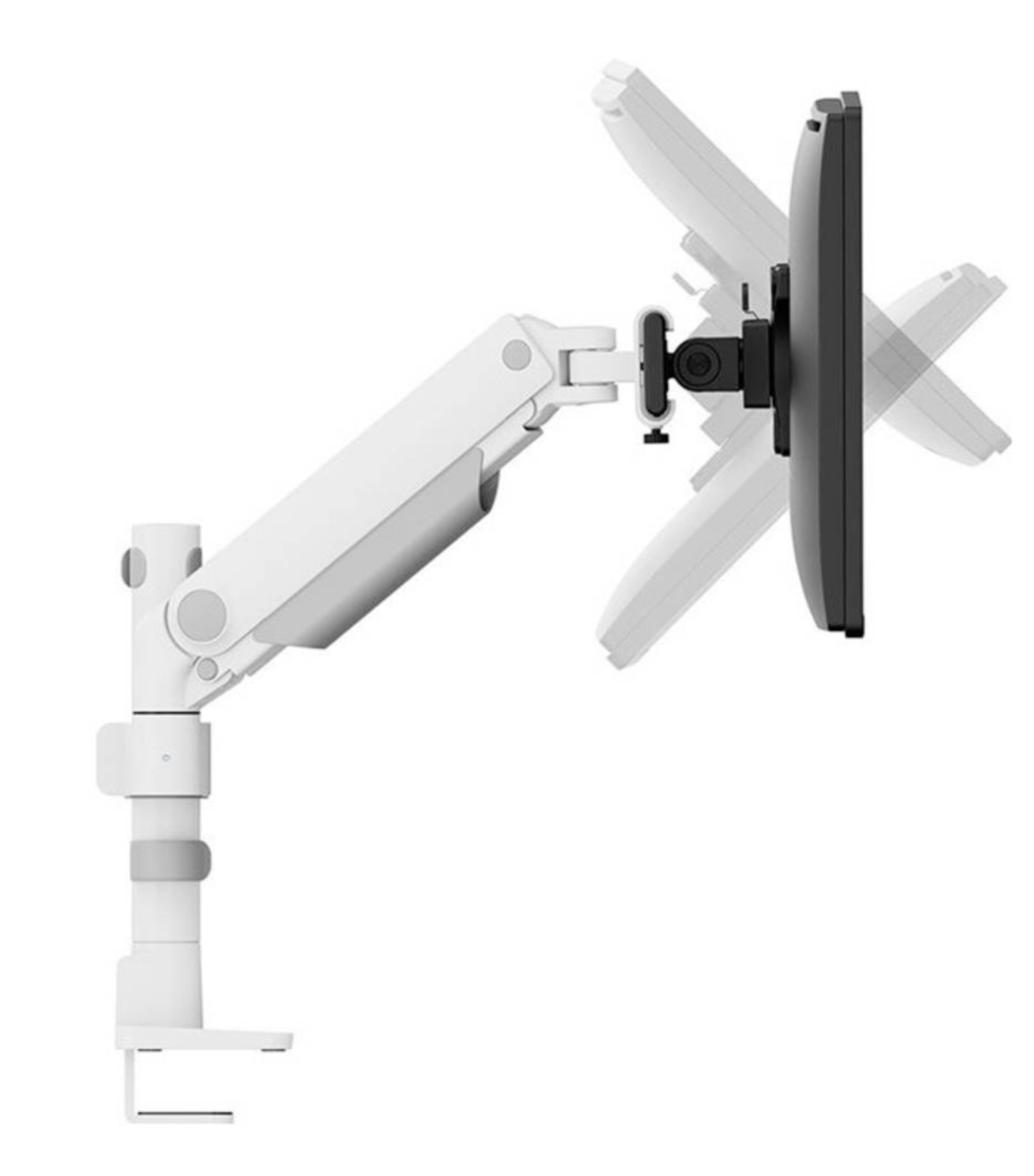 Neomounts DS65S-950WH2 Monitorarm 24-34" - gasveer - Topfix - multi-instelbaar - 180°-stop