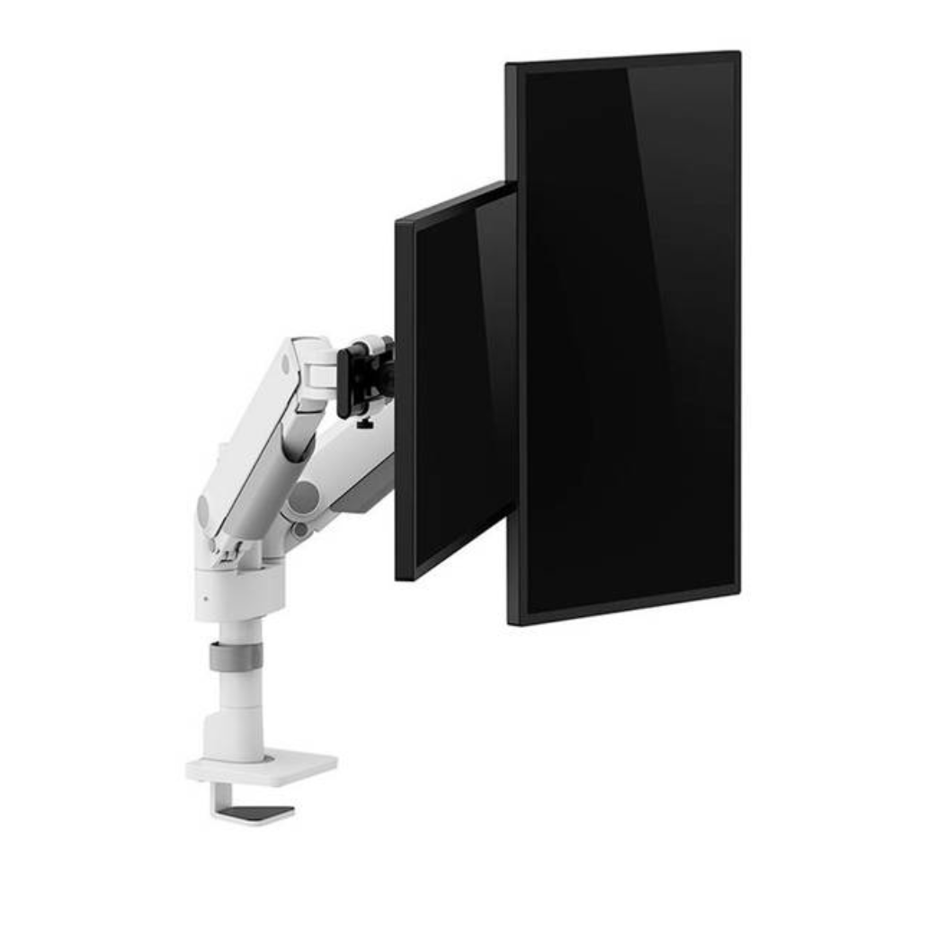 Neomounts DS65S-950WH2 Monitorarm 24-34" - gasveer - Topfix - multi-instelbaar - 180°-stop