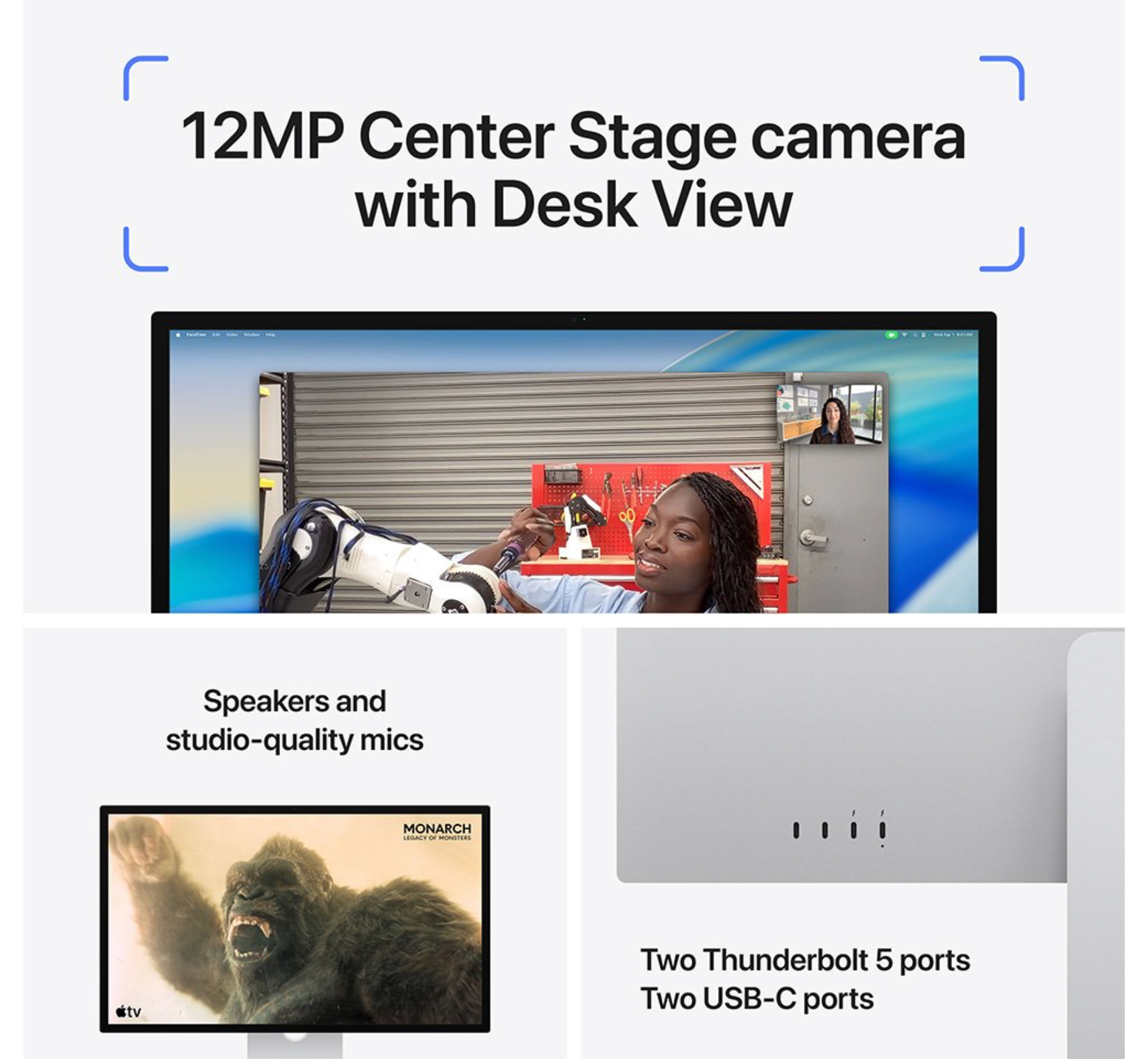 Apple Studio Display (2026), standaard glas, VESA-adapter Aluminium