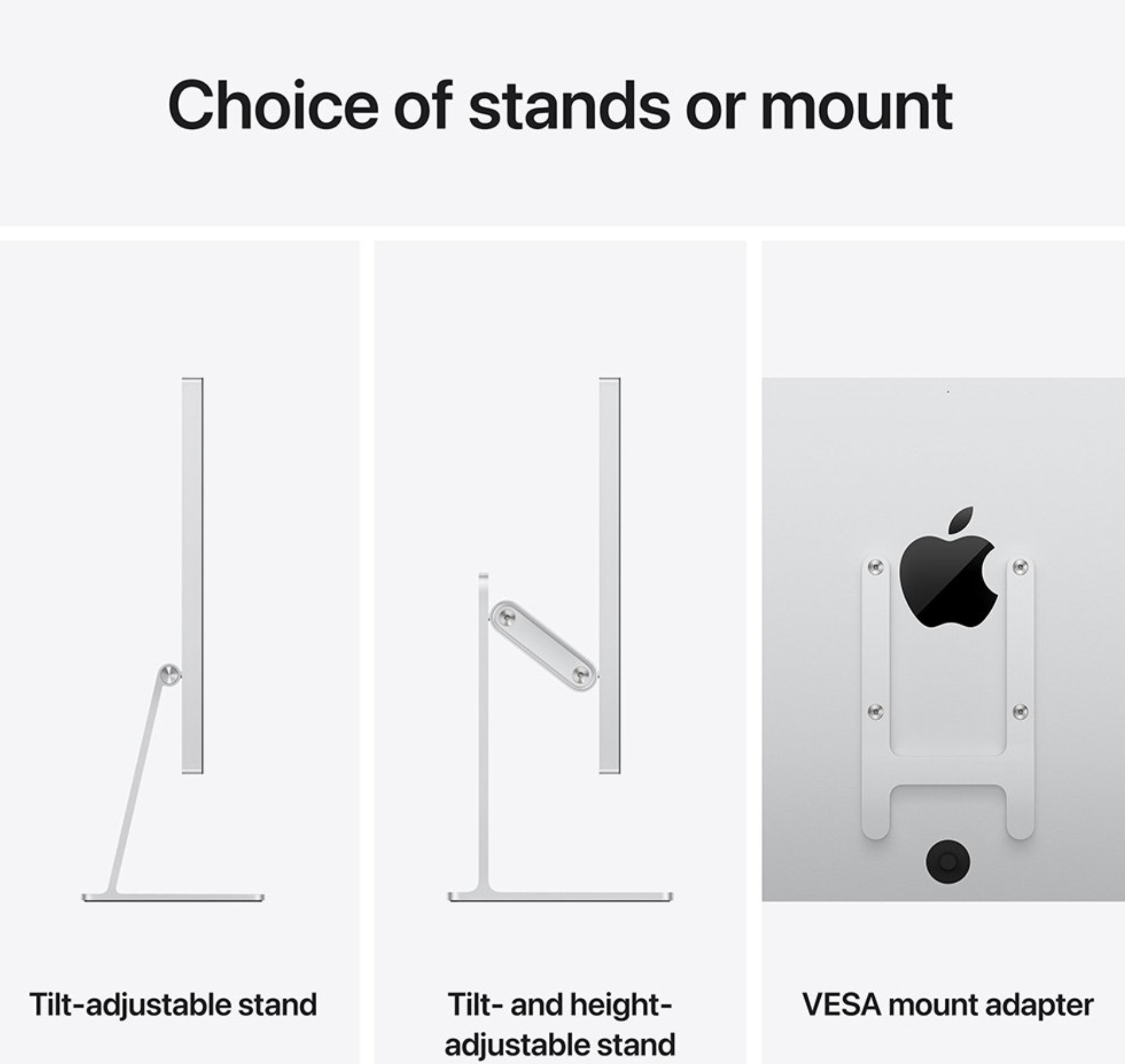 Apple Studio Display (2026), standaard glas, VESA-adapter Aluminium