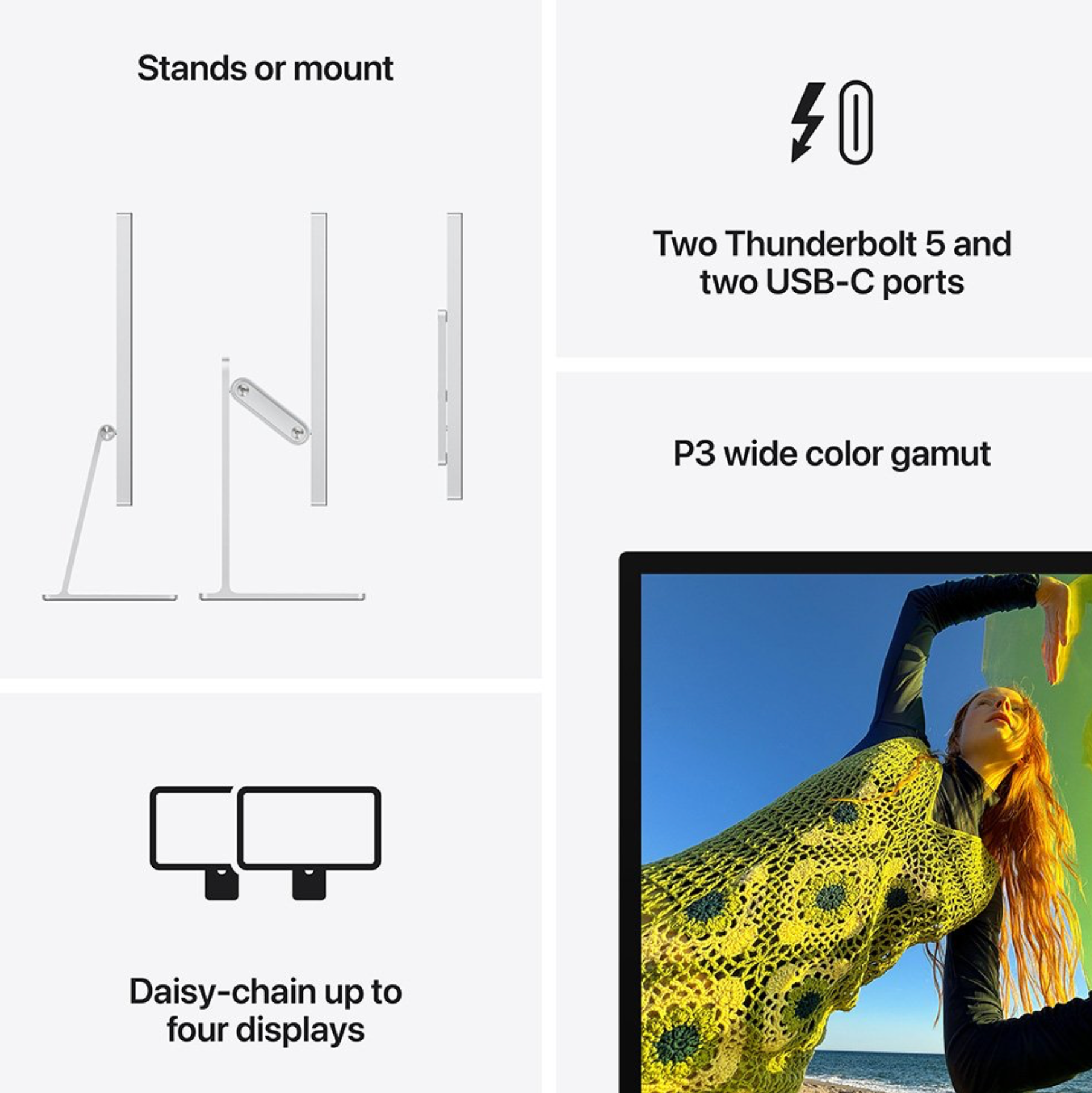 Apple Studio Display (2026), standaard glas, VESA-adapter Aluminium