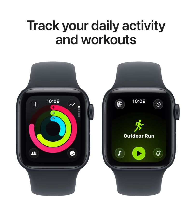 Apple Watch SE (2025) Cellular 40mm Midnight Sportband M/L