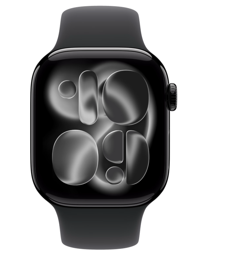 Apple Watch Series 11 Cellular 42mm Zwart Sportband S/M