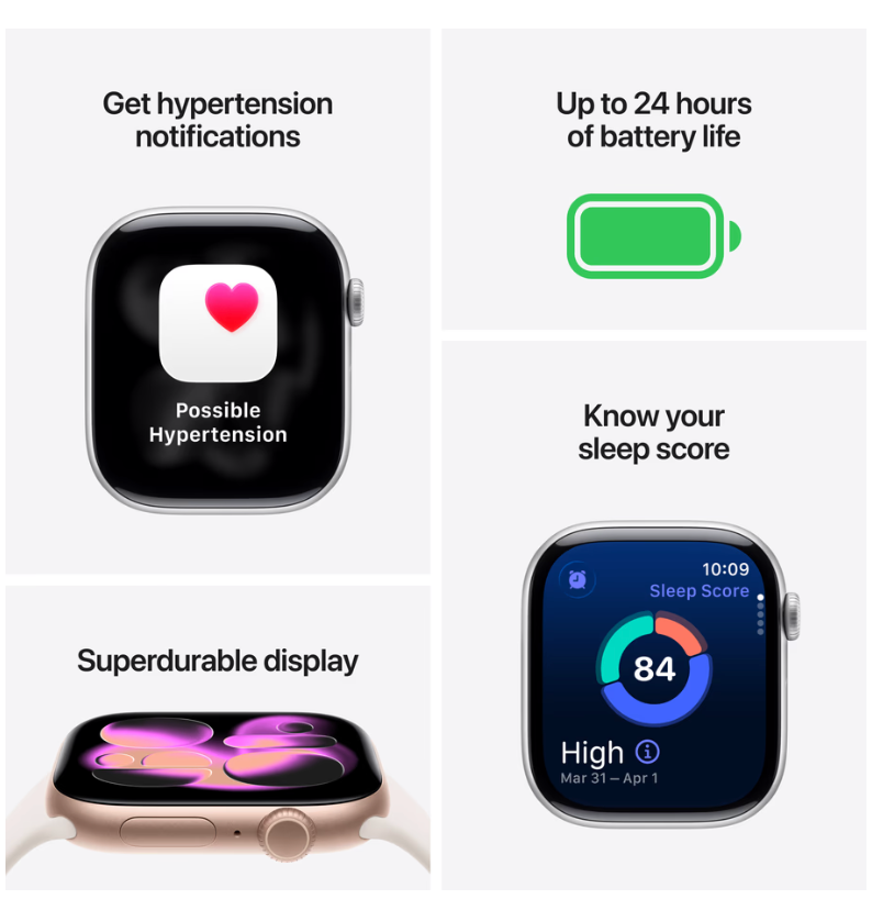 Apple Watch Series 11 Cellular 42mm Zwart Sportband S/M