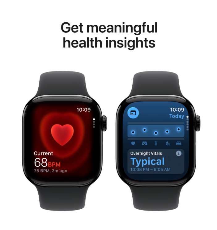 Apple Watch Series 11 Cellular 42mm Zwart Sportband S/M