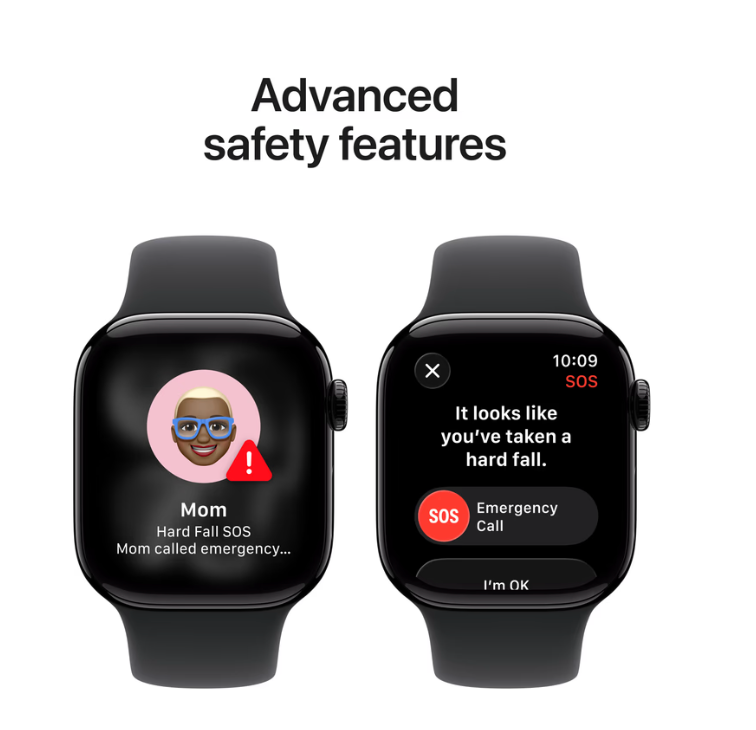 Apple Watch Series 11 Cellular 42mm Zwart Sportband S/M