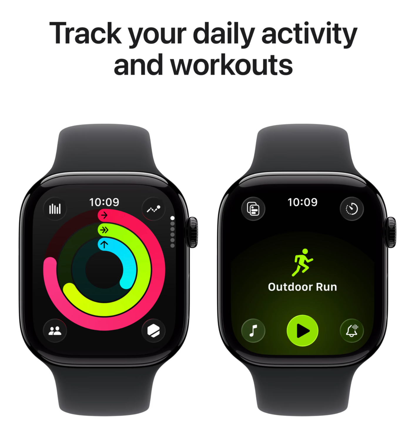 Apple Watch Series 11 42mm Zwart Sportband M/L