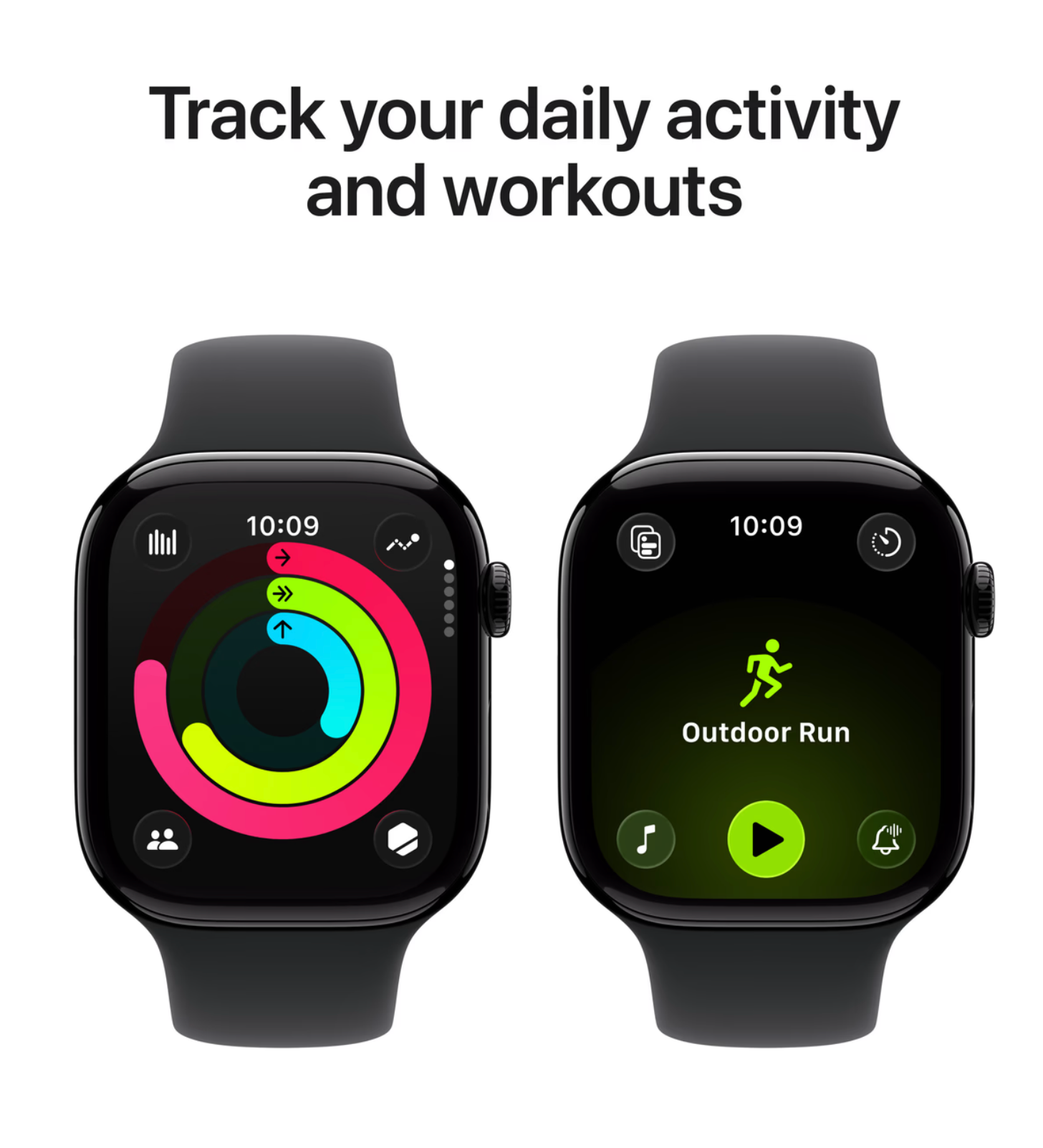 Apple Watch Series 11 Cellular 46mm Zwart Sportband S/M