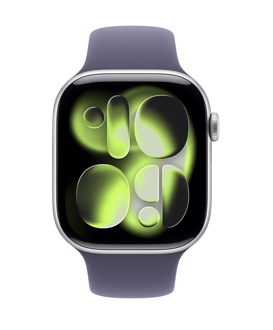 Apple Watch Series 11 46mm Zilver Sportband M/L