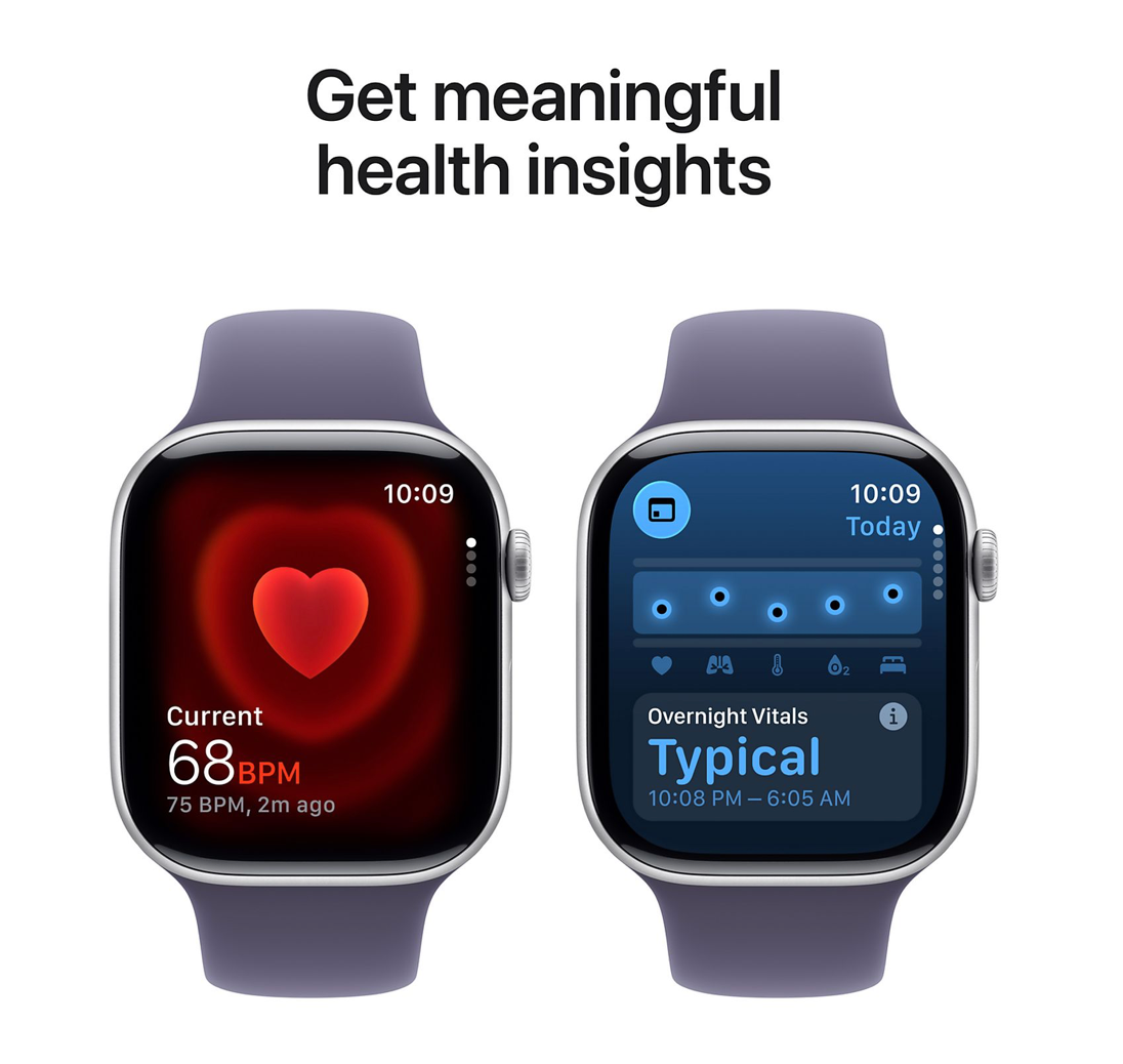 Apple Watch Series 11 (2025) Wifi + 5G 46 mm  Silver Aluminium + Purple Fog Sport Band M/L