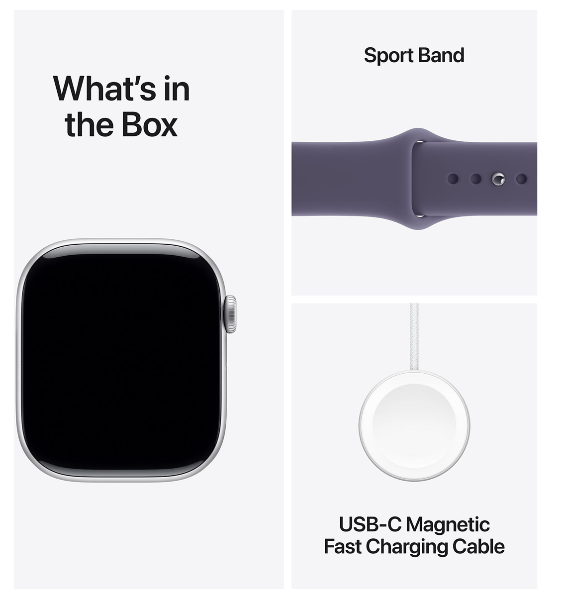 Apple Watch Series 11 46mm Zilver Sportband M/L