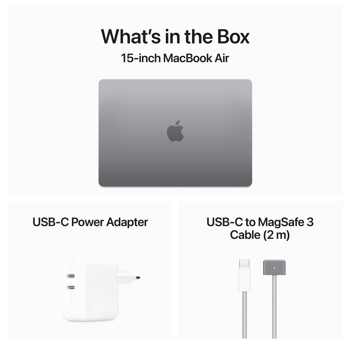 Apple MacBook Air 15 inch (2024) M3 (8 core CPU/10 core GPU) 16GB/512GB Spacegrijs QWERTY