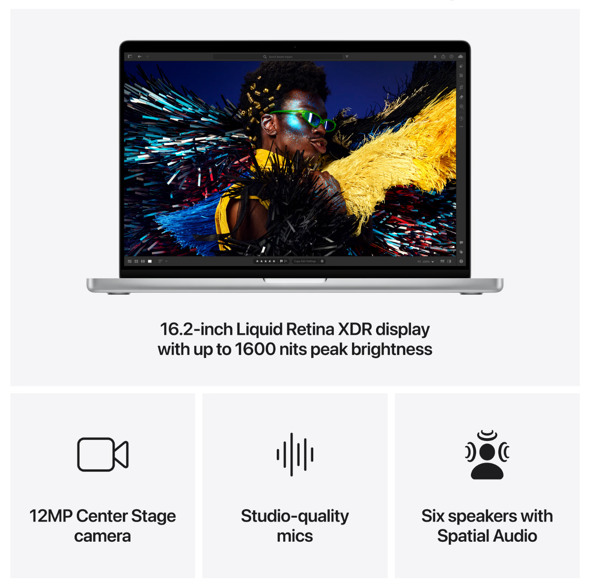 Apple MacBook Pro 16 inch (2024)  M4 Pro (14 core CPU/20 core GPU) 48GB/512GB Zilver, QWERTY