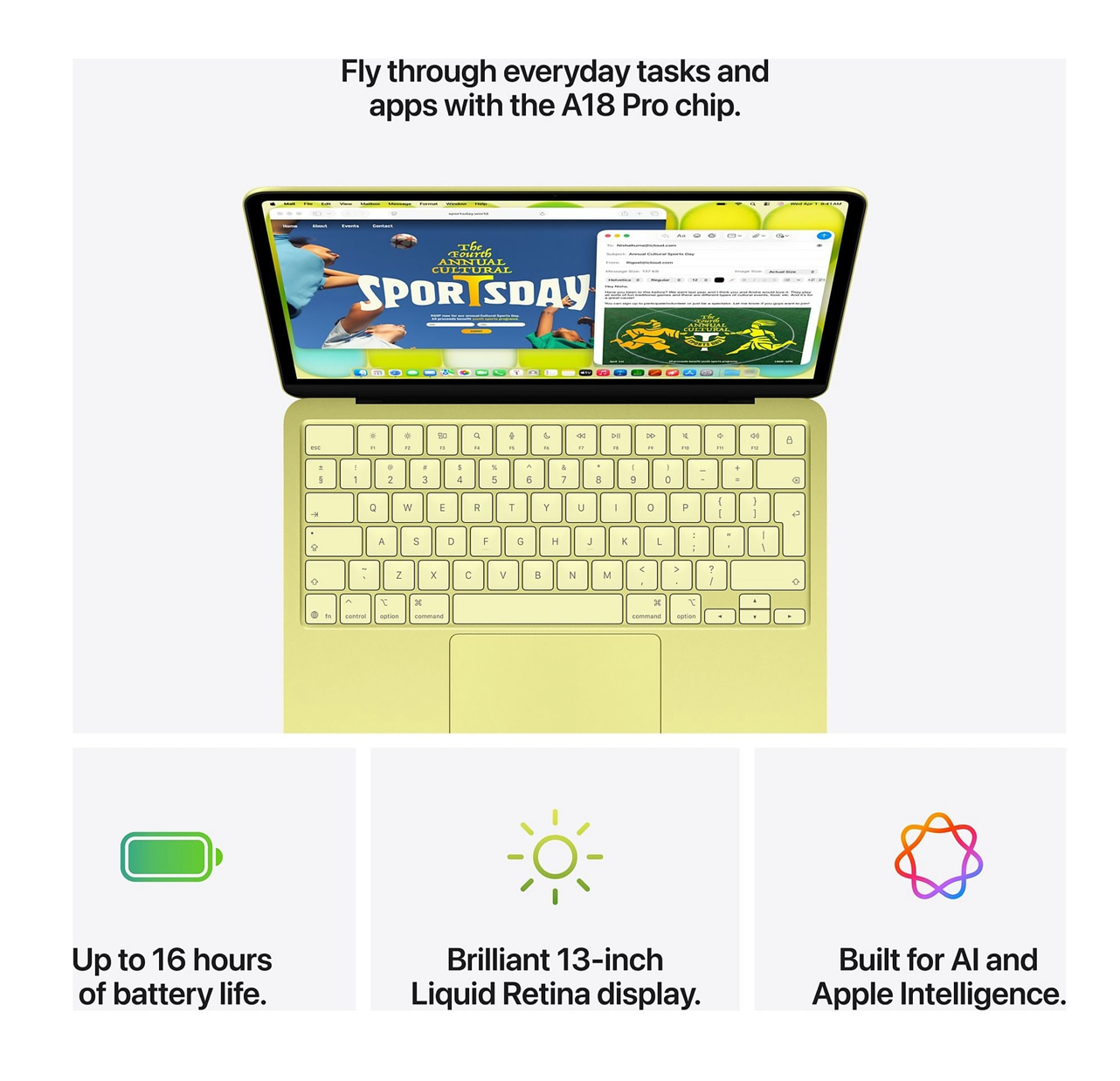 Apple MacBook Neo (2026) 13inch A18 Pro 8 GB 256GB Blush, AZERTY