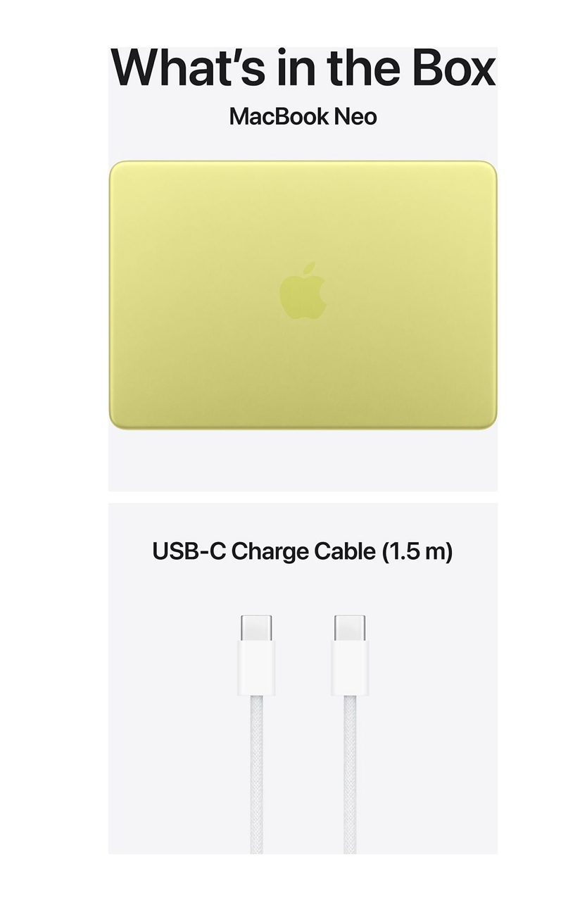 Apple MacBook Neo (2026) 13inch A18 Pro 8GB 256GB Citrus AZERTY