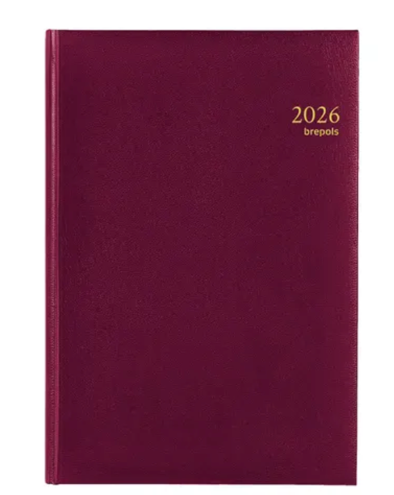 Brepols agenda Omega Lima 6-talig, bordeaux, 2026