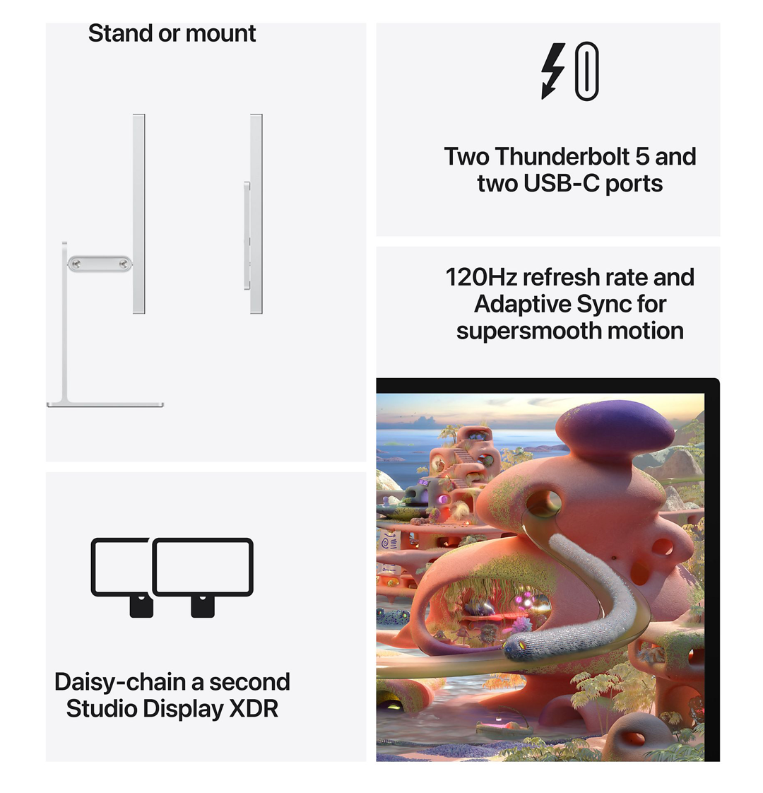 Apple Studio Display (2026) XDR Standard Glass 27inch + In hoogte verstelbare en kantelbare standaard