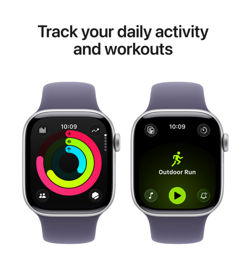 Apple Watch Series 11 42mm Zilver Sportband M/L