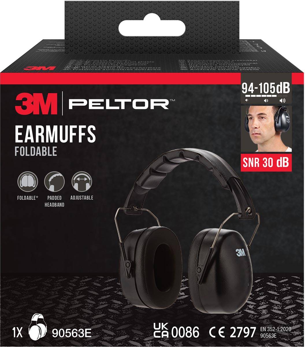 3M Peltor gehoorkap met opvouwbare hoofdband, geluidsdemping tot 30 dB