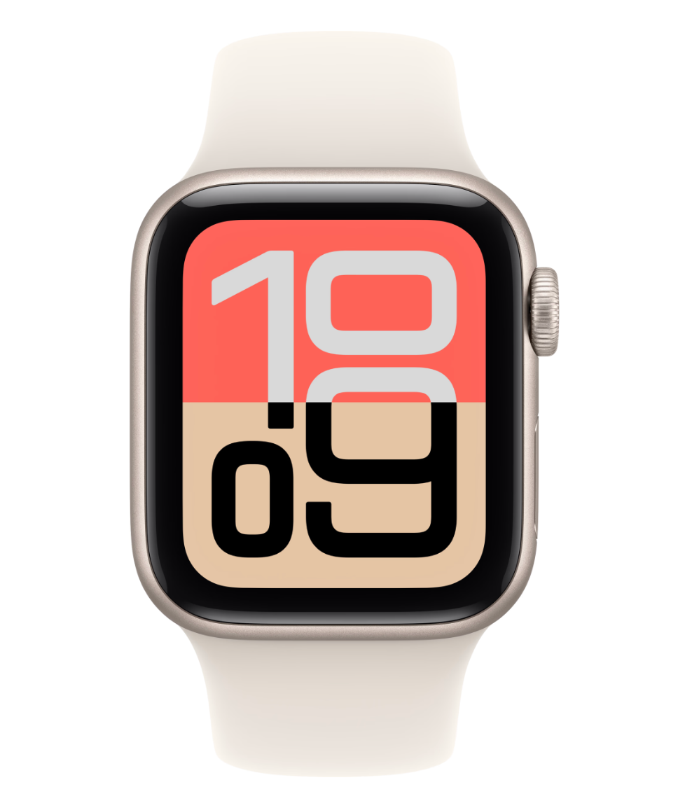 Apple Watch SE (2025) Cellular 40mm Starlight Sportband S/M