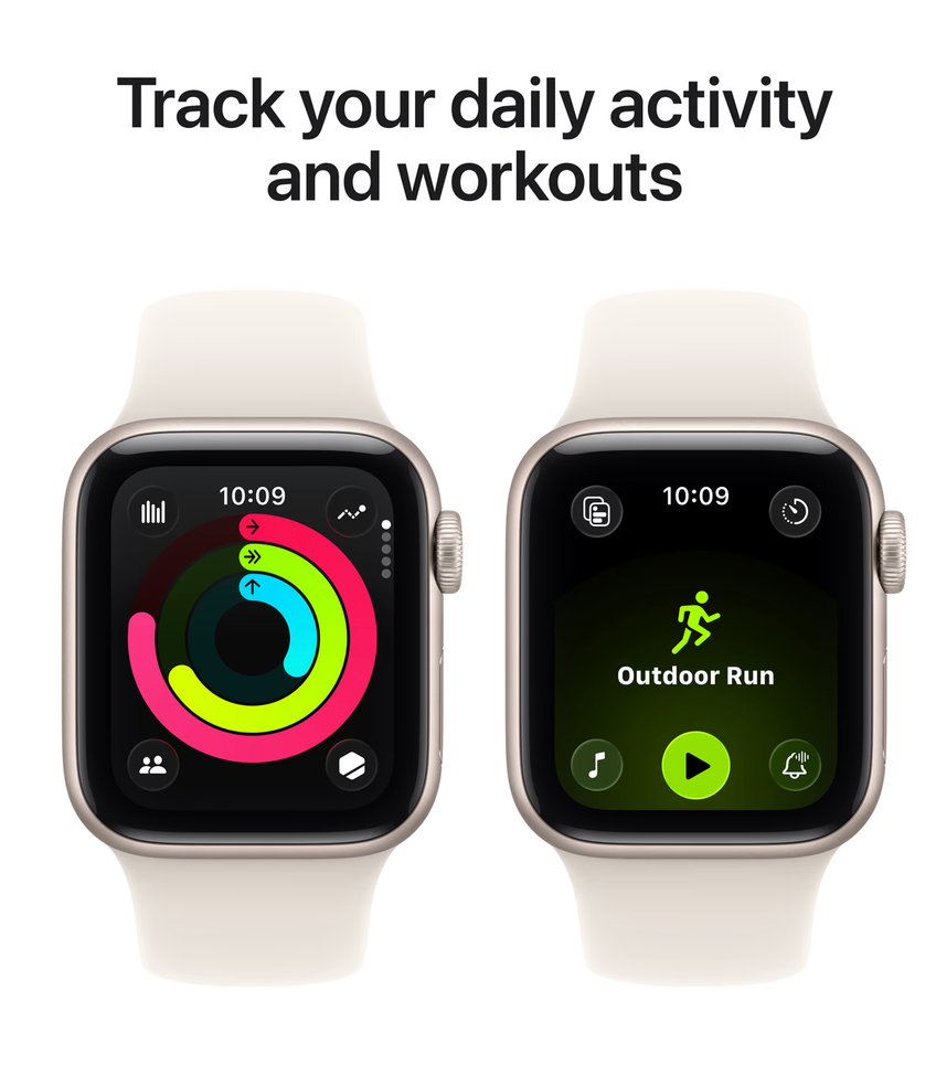 Apple Watch SE (2025) 40mm Starlight Sportband M/L