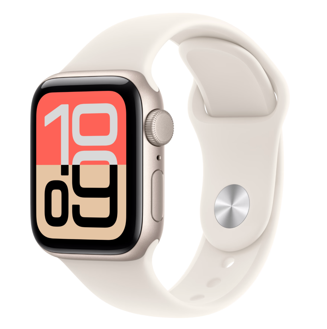 Apple Watch SE (2025) 40mm Starlight Sportband S/M