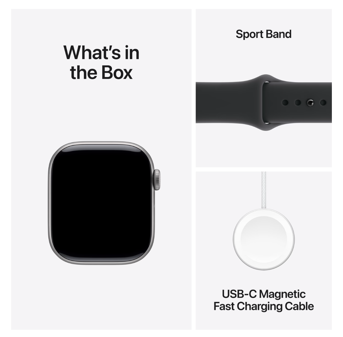 Apple Watch Series 11 42mm Grijs Sportband M/L