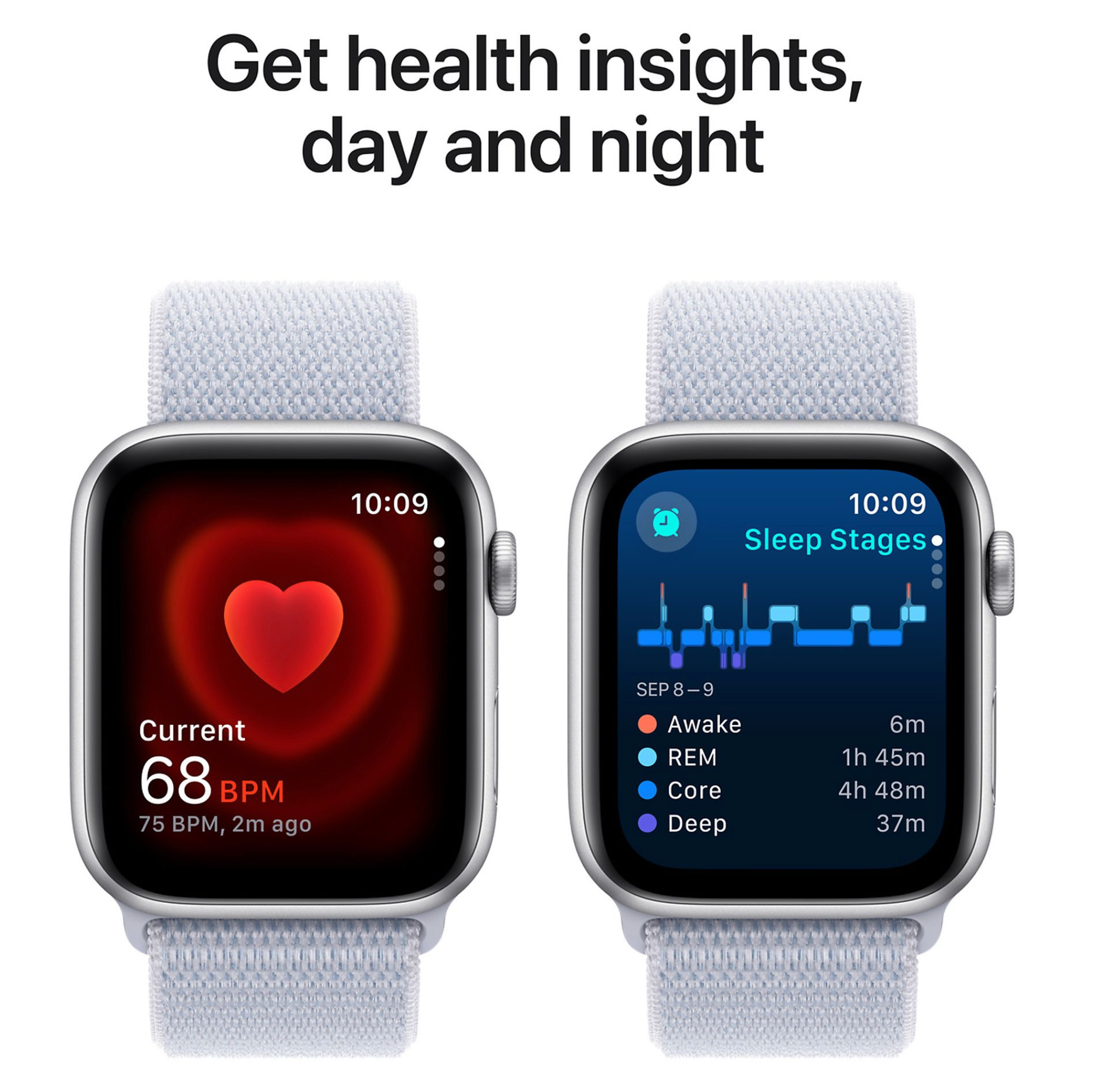 Apple Watch SE (2024) 4G 40mm Zilver Sport Loop