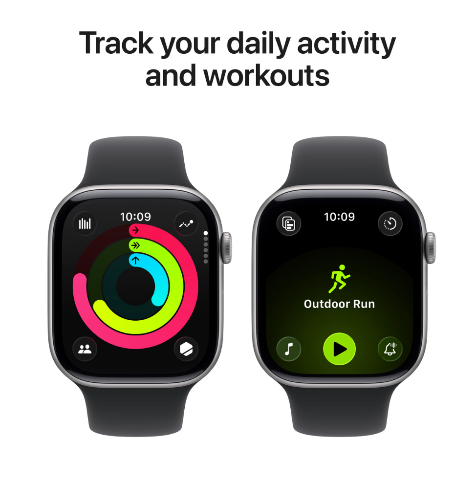 Apple Watch Series 11 Cellular 46mm Grijs Sportband M/L