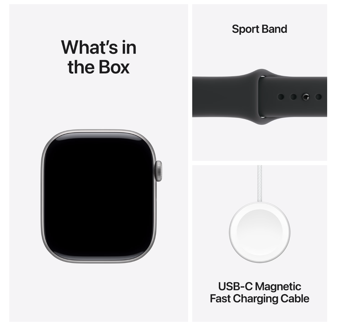 Apple Watch Series 11 Cellular 46mm Grijs Sportband M/L