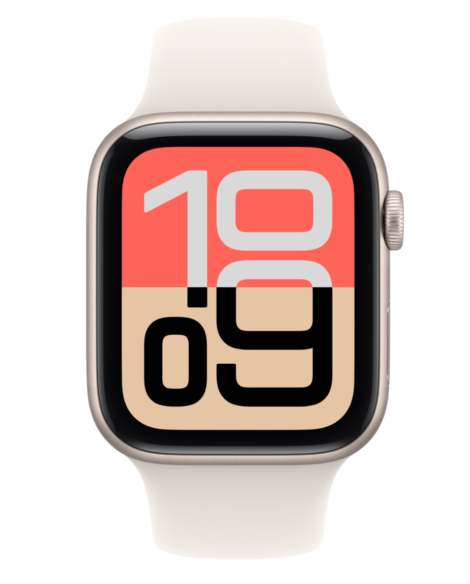 Apple Watch SE (2025) 44mm Starlight Sportband M/L