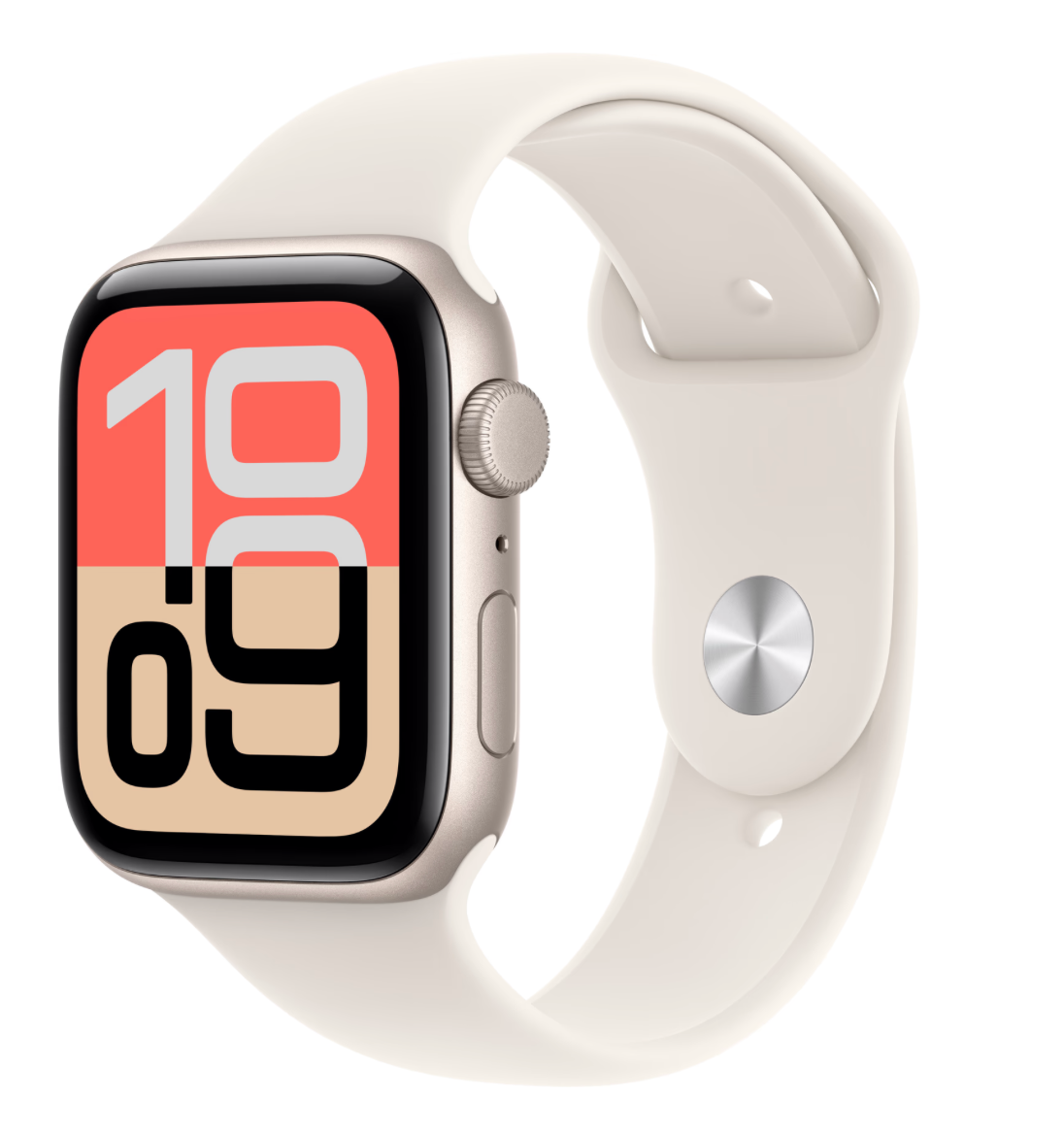 Apple Watch SE (2025) 44mm Starlight Sportband M/L