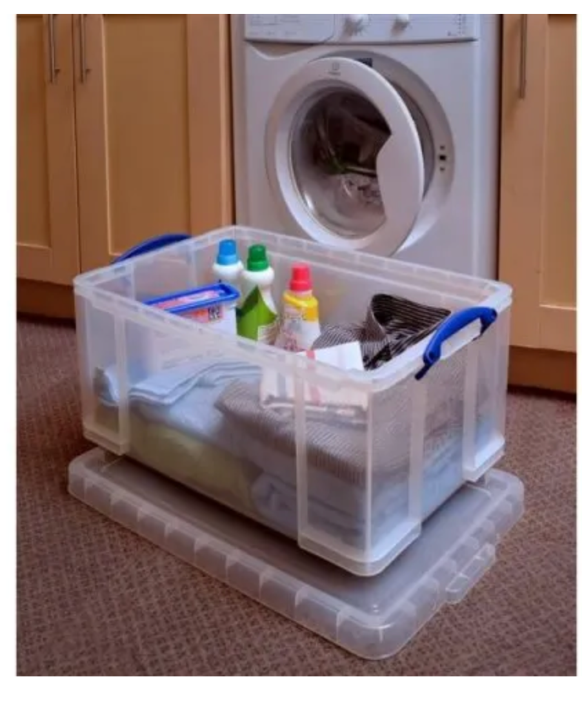 Really Useful Box 48 liter, transparant, per stuk verpakt in karton