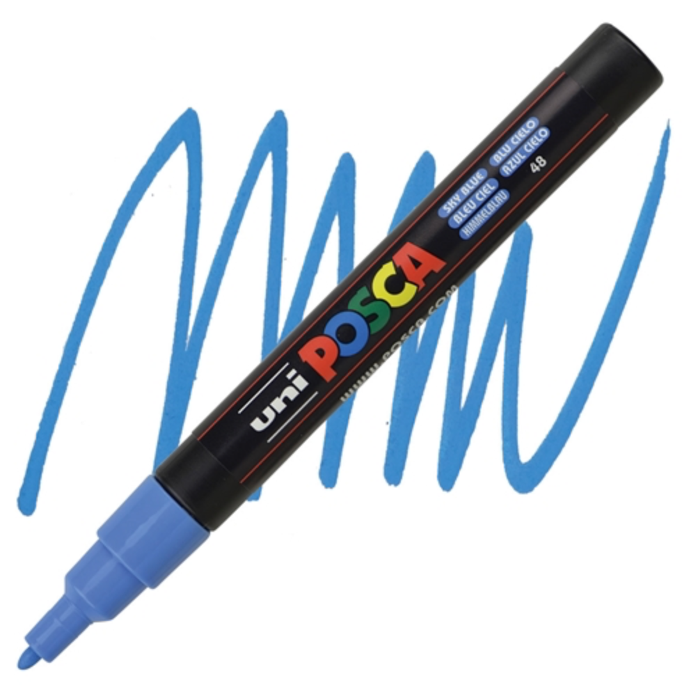 uni-ball Paint Marker op waterbasis Posca PC-3M hemelsblauw