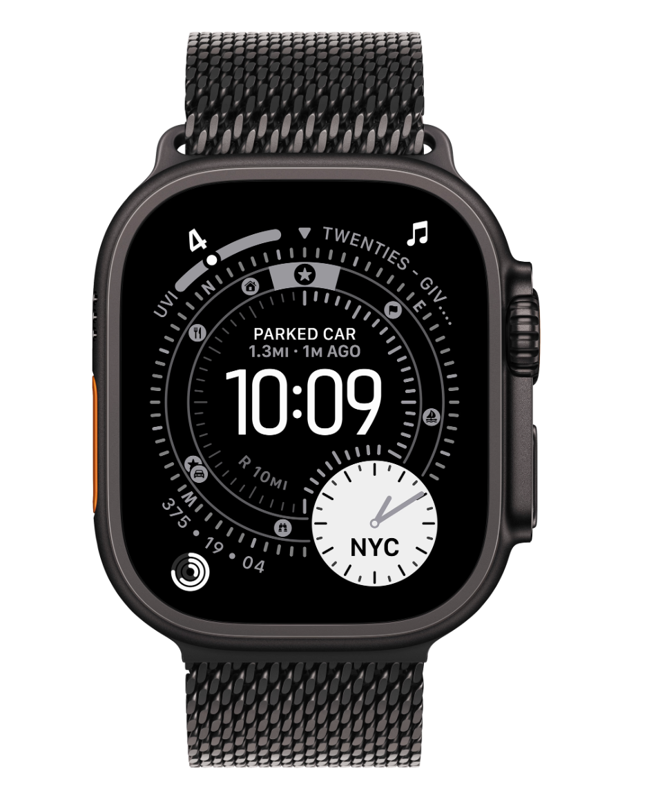 Apple Watch Ultra 3 Cellular 49mm Zwart Milanese Band S