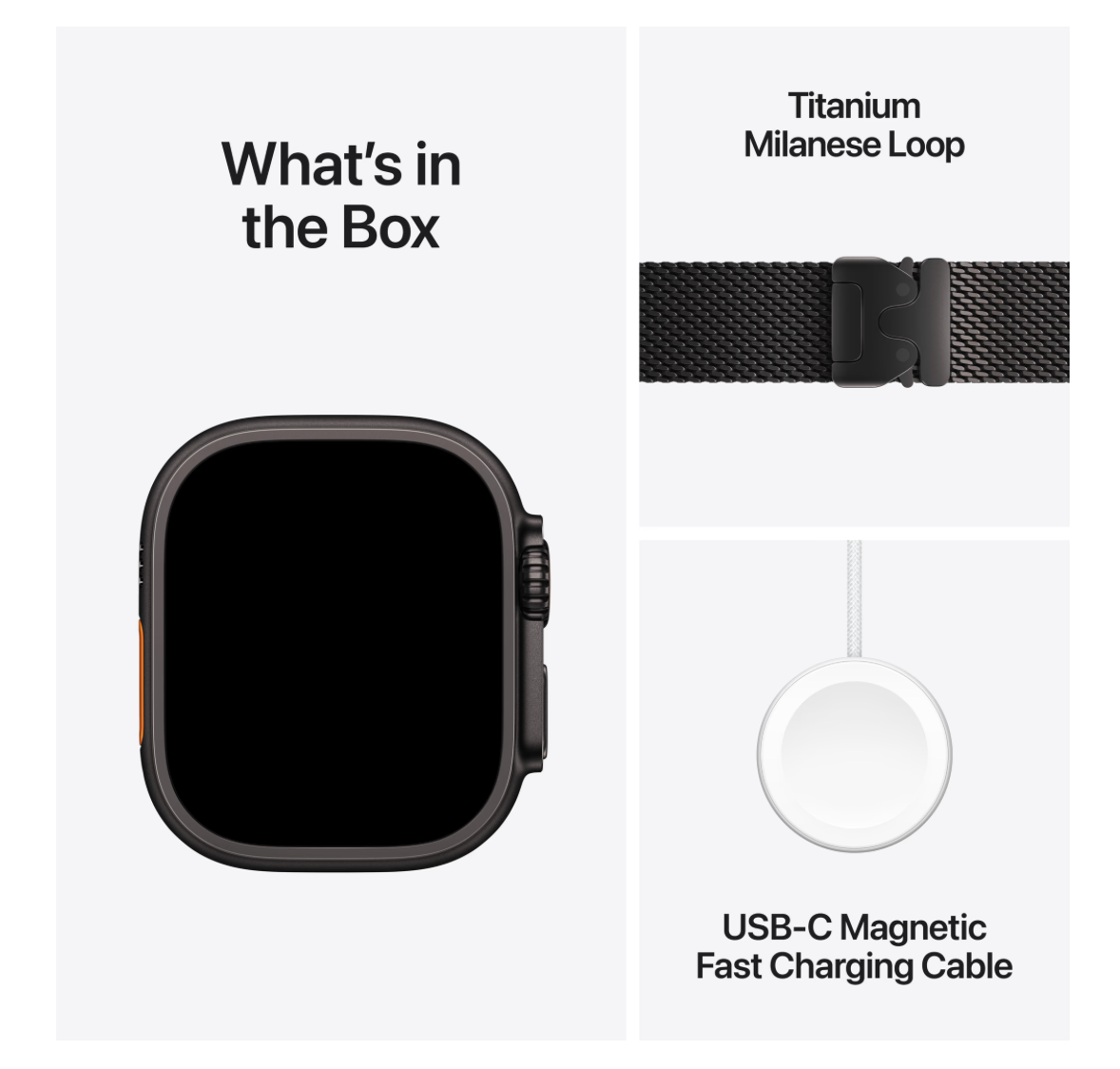 Apple Watch Ultra 3 Cellular 49mm Zwart Milanese Band S