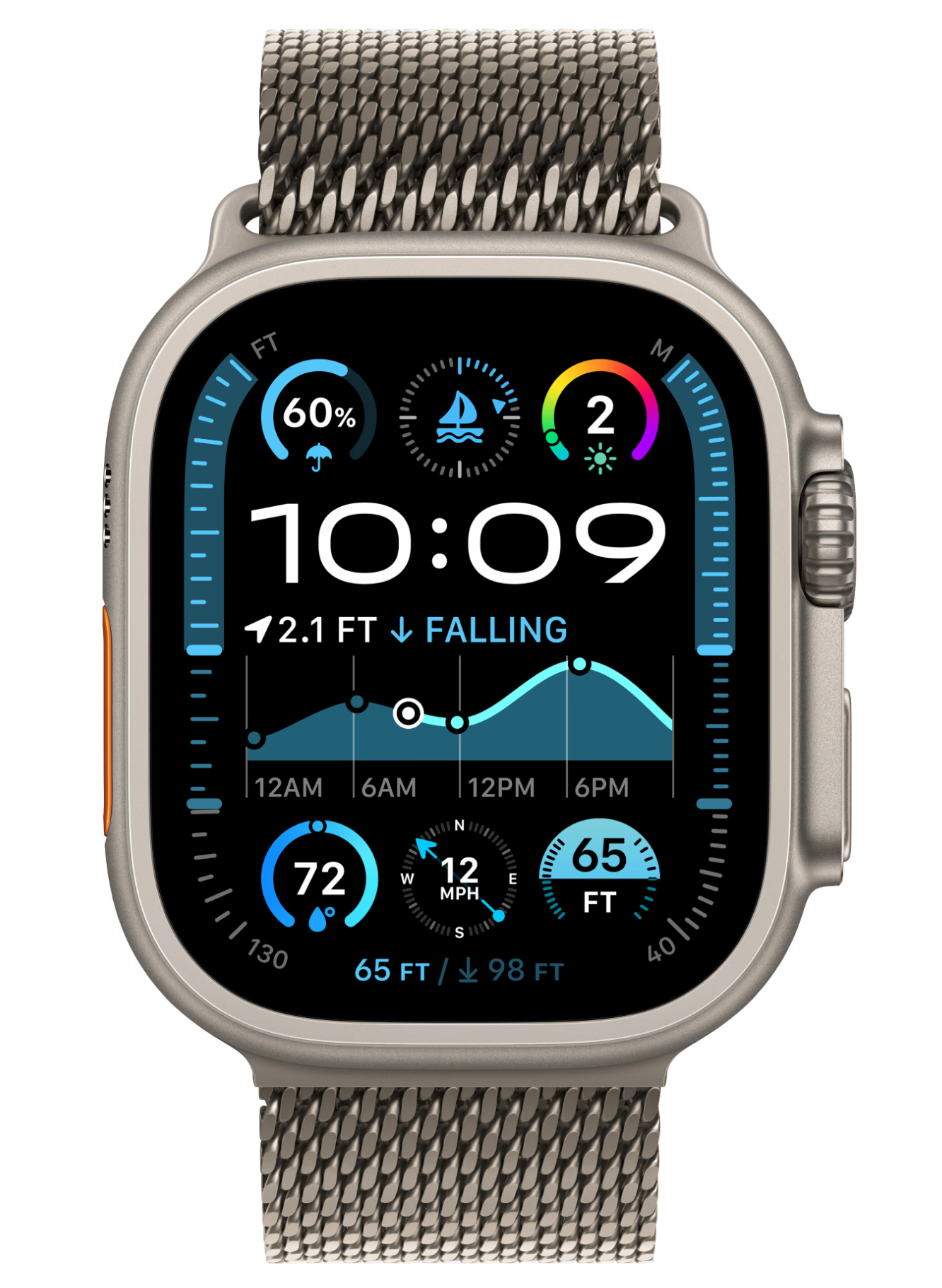 Apple Watch Ultra 2 4G 49mm Zilver Milanese Band S