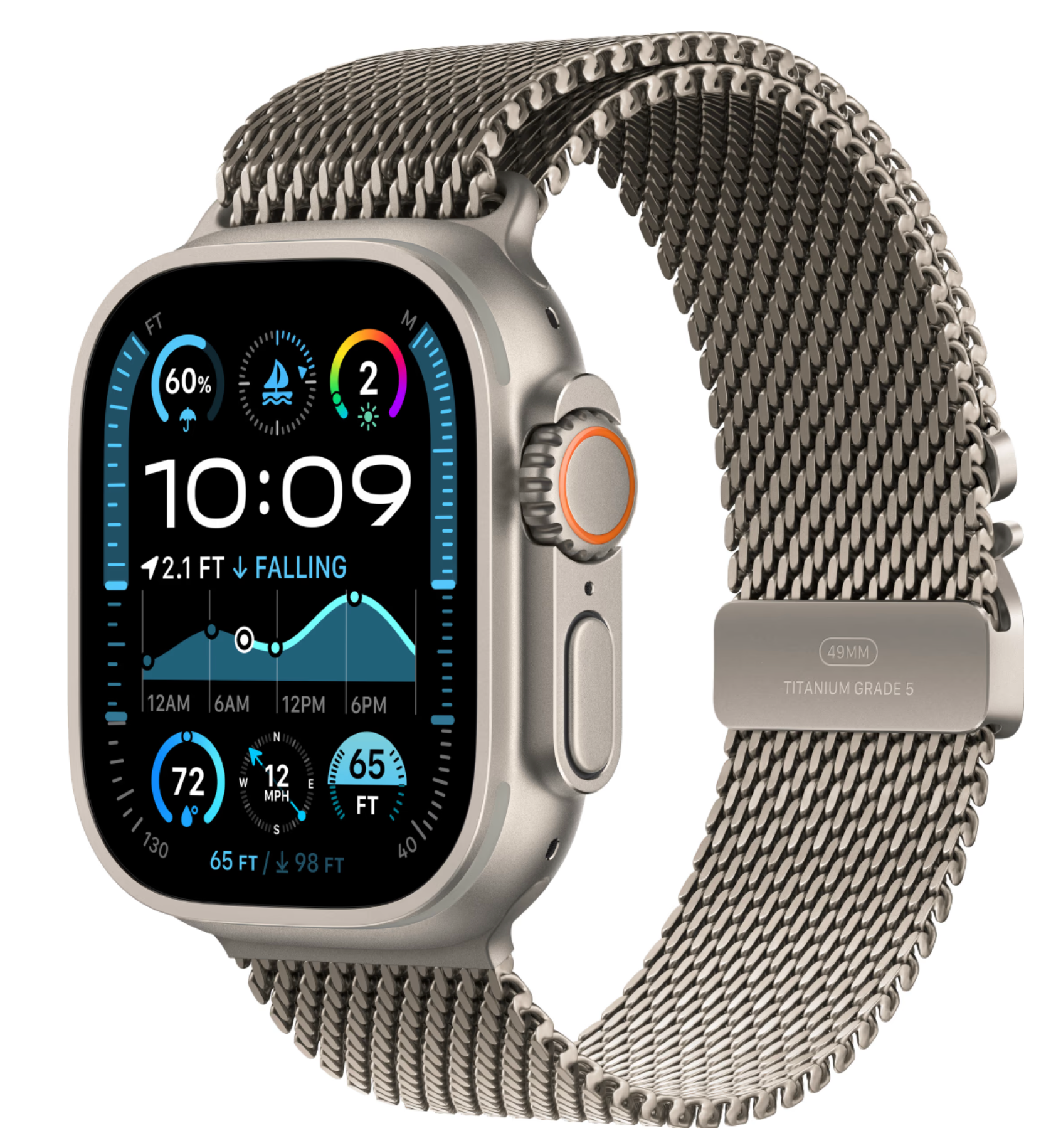 Apple Watch Ultra 2 4G 49mm Zilver Milanese Band S