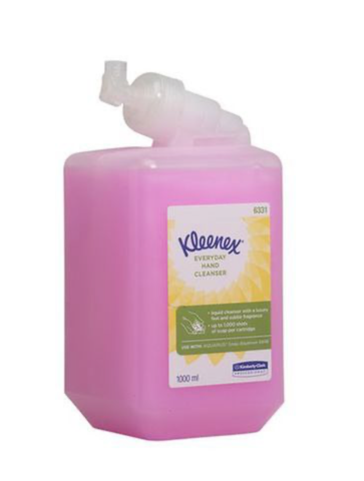 Kleenex navulling voor zeepdispenser Aquarius, parfum floral, flacon van 1 liter