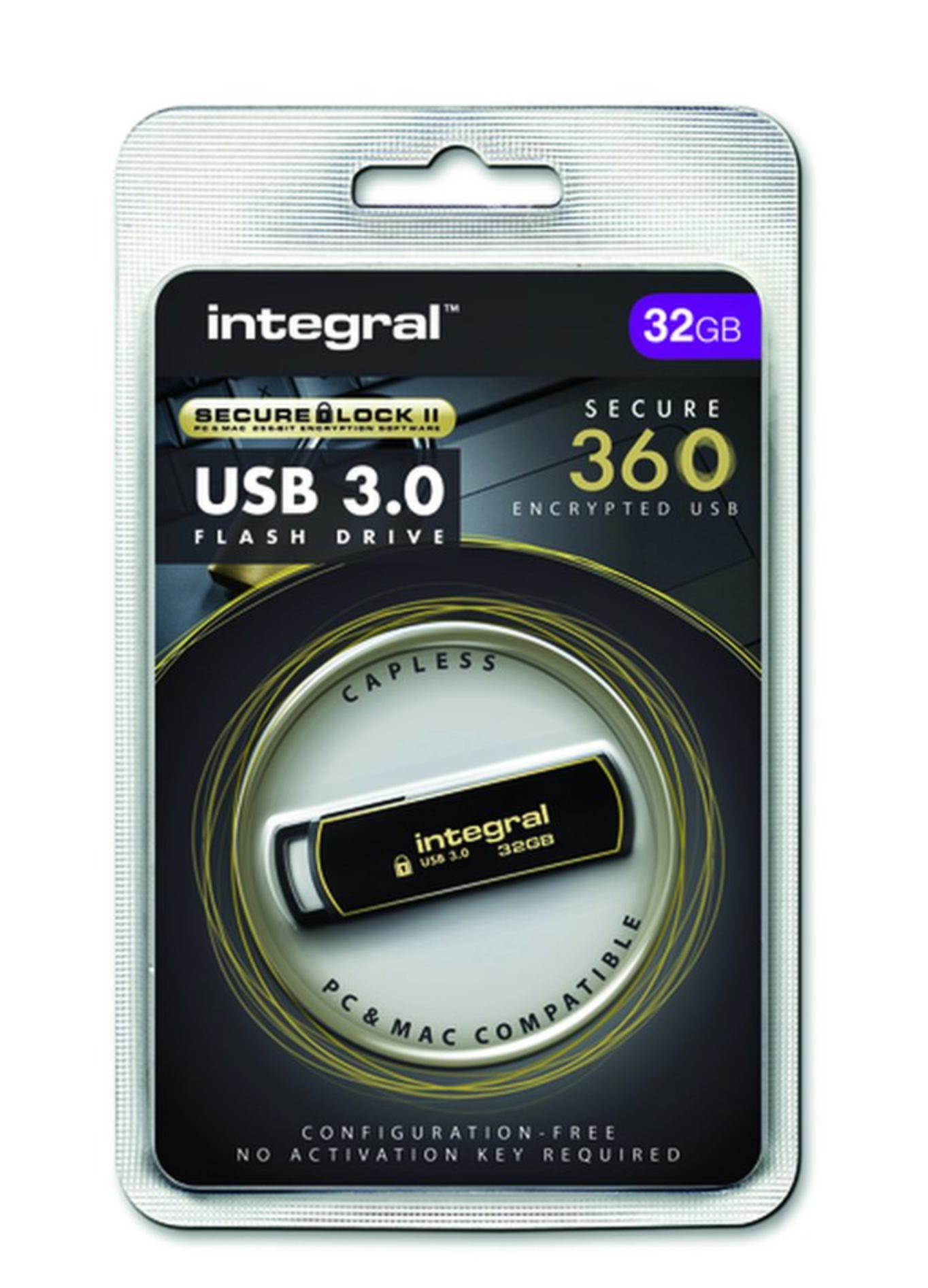 Integral 360 Secure USB 3.0 stick, 32 GB