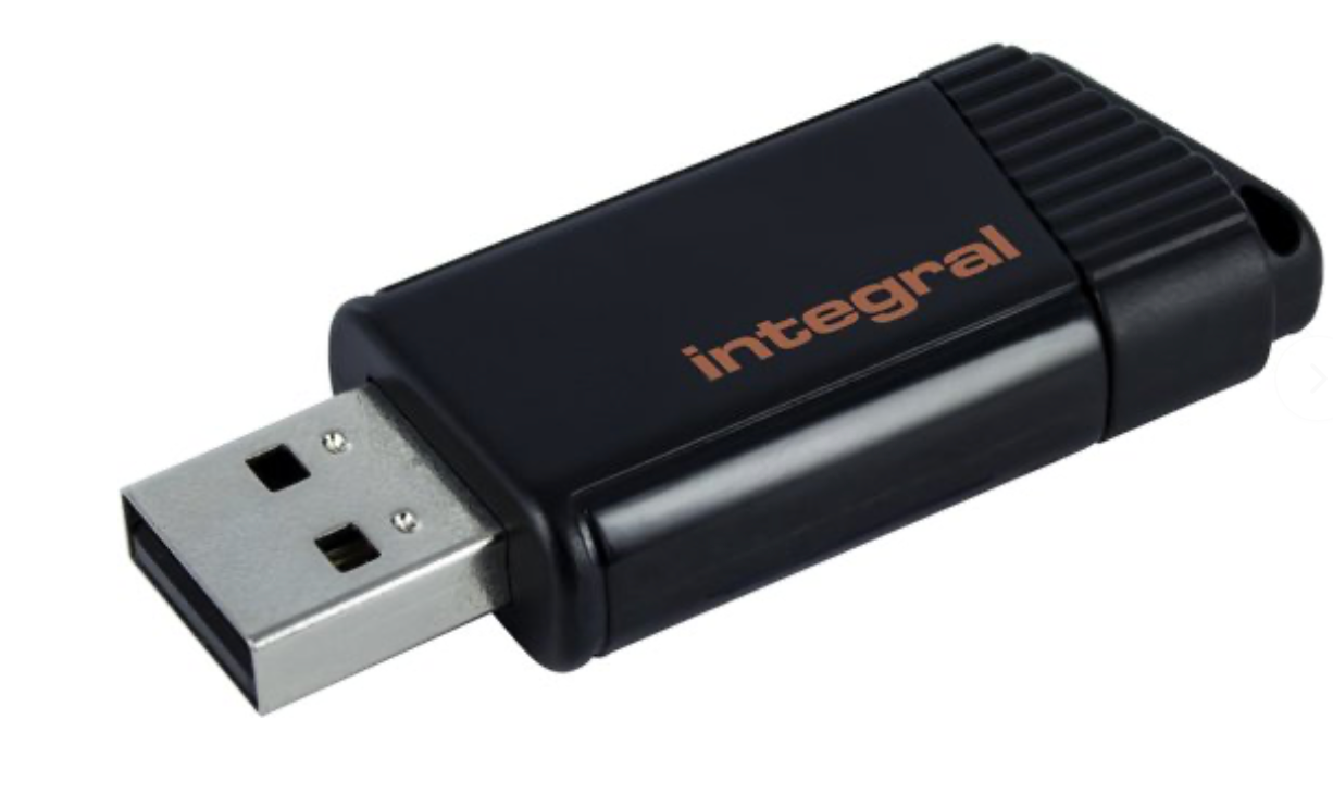 Integral Pulse USB 2.0 stick, 32 GB, zwart/oranje