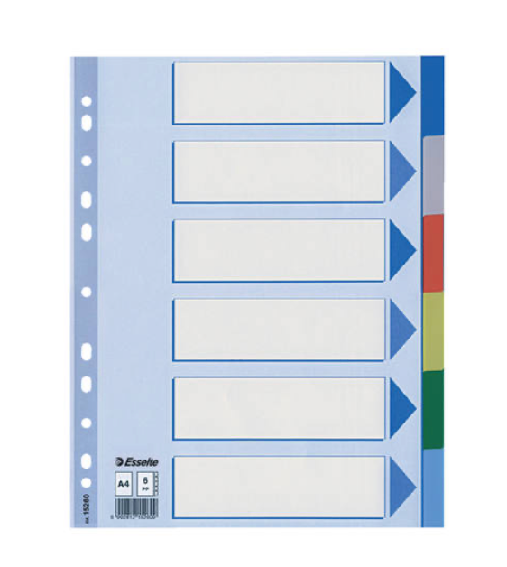 Esselte tabbladen 6 tabs