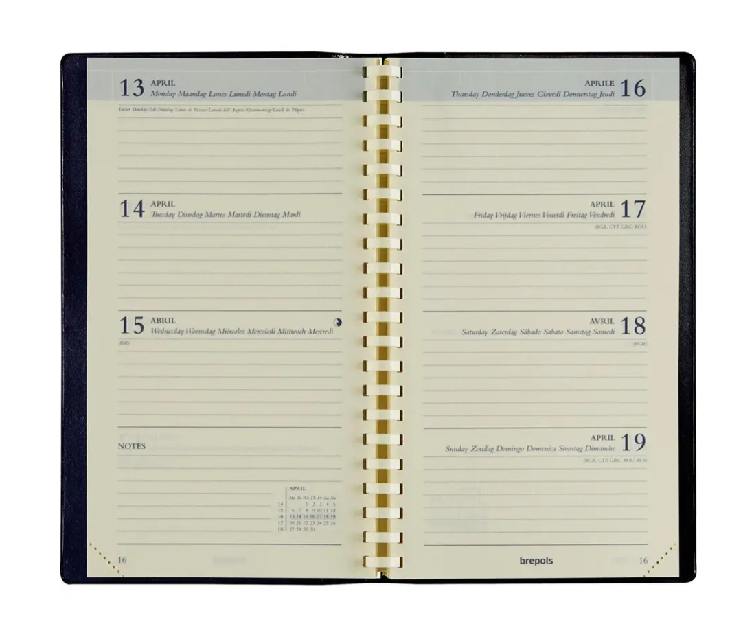 Brepols agenda Interplan Genova 6-talig, blauw, 2026