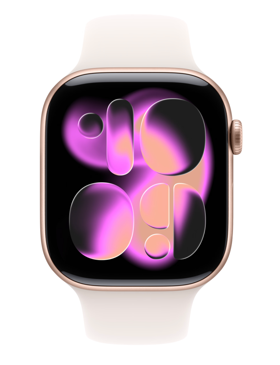 Apple Watch Series 11 46mm Roségoud Sportband S/M