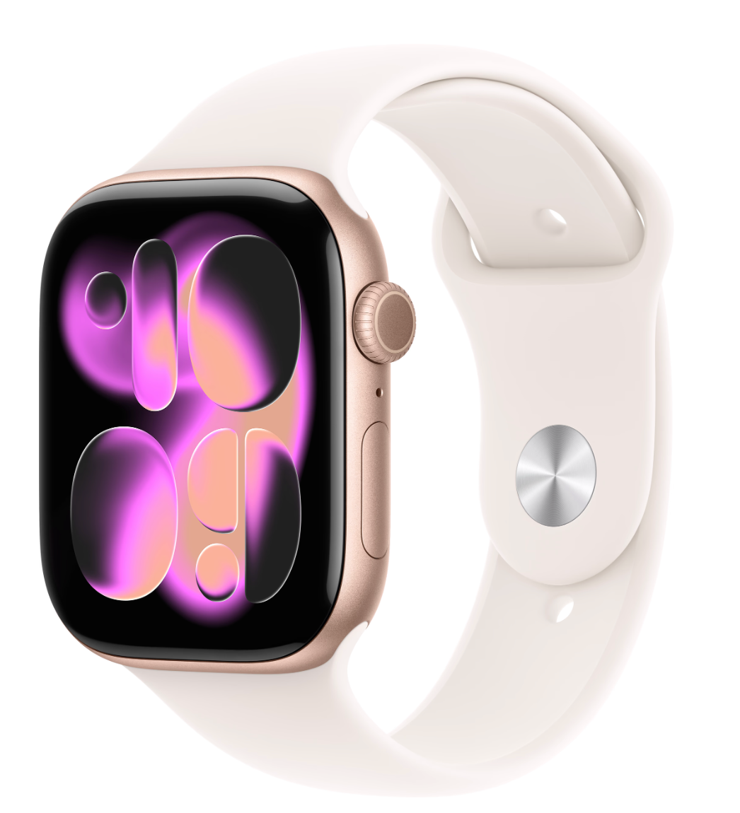 Apple Watch Series 11 46mm Roségoud Sportband S/M