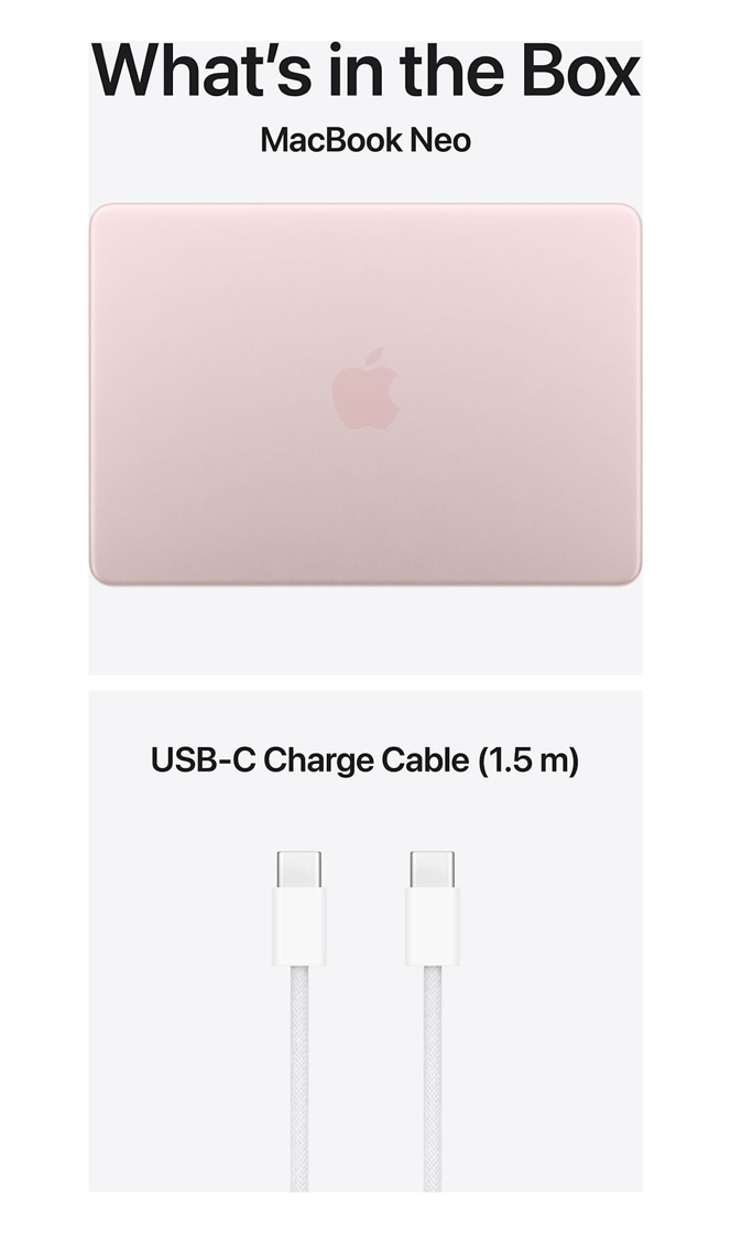 Apple MacBook Neo (2026) 13inch A18 Pro 8GB 256GB Blush QWERTY