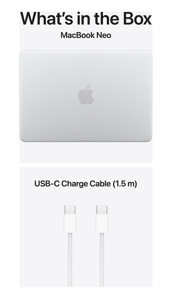 Apple MacBook Neo (2026) A18 Pro 512GB met Touch ID Zilver QWERTY