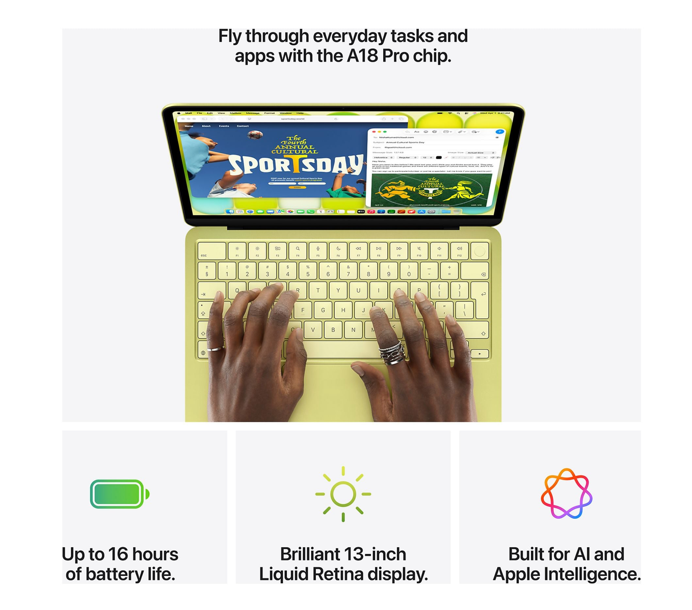 Apple MacBook Neo (2026) 13inch A18 Pro 8GB 512GB Touch ID Citrus QWERTY