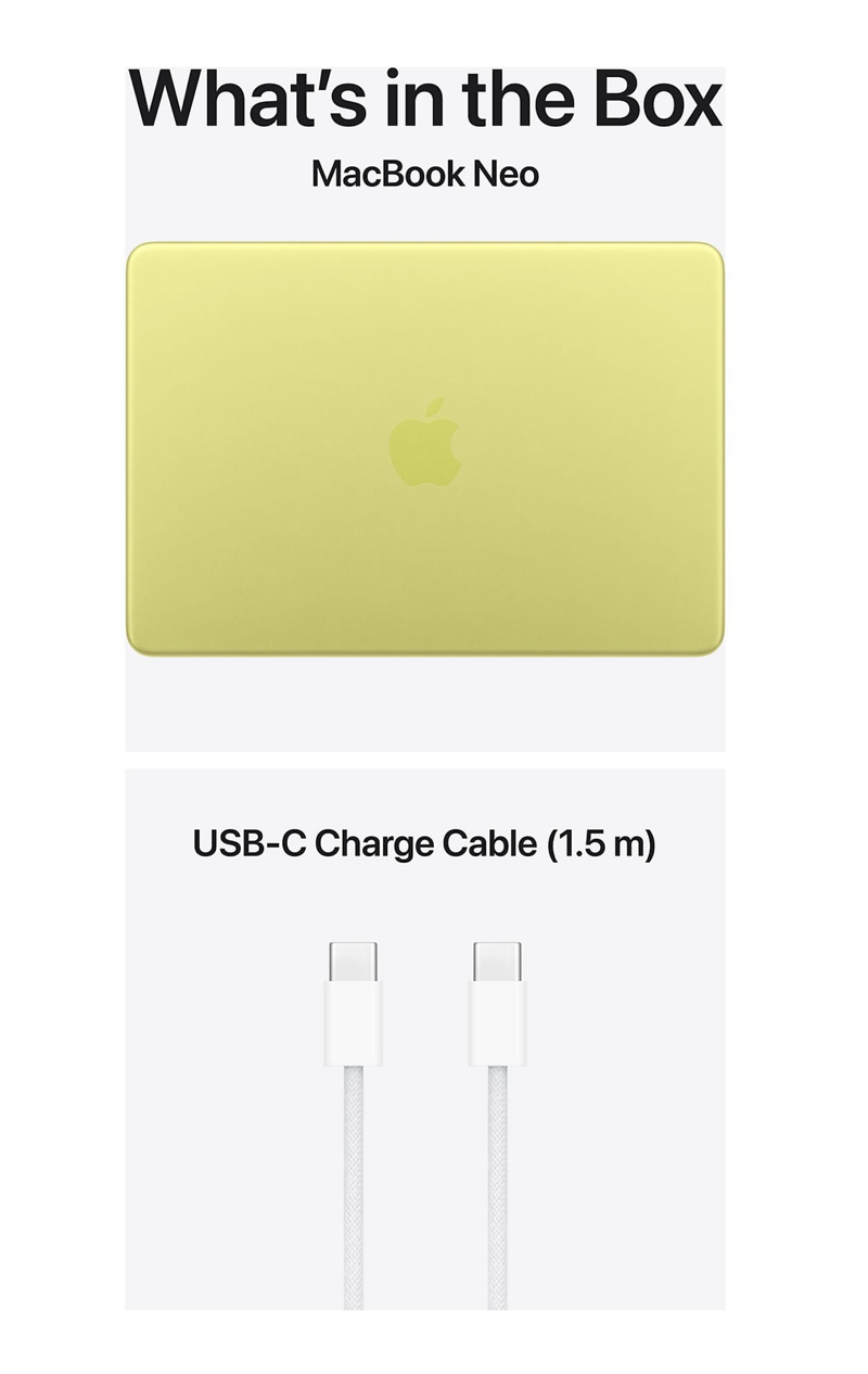 Apple MacBook Neo (2026) 13inch A18 Pro 8GB 512GB Touch ID Citrus QWERTY
