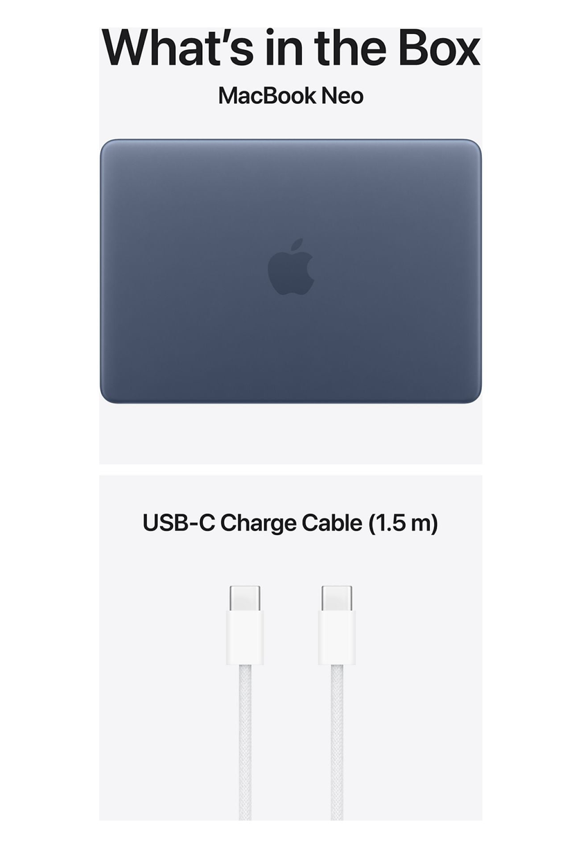 Apple MacBook Neo (2026) 13inch A18 Pro 8GB 512GB Touch ID Indigo QWERTY